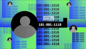 graphic with user icon and phone banks